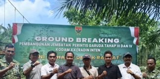 Dinas PUPR Hadir Dalam pembukaan Grup beking Jembatan Kecematan Pondok Suguh